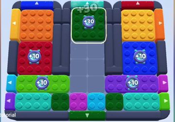 Color Block Jam Level 985: Screenshot des Spielfelds
