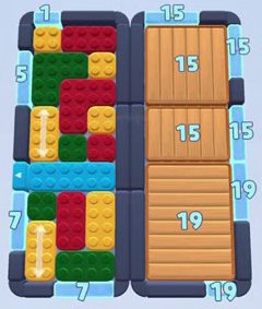 Color Block Jam Level: Screenshot des Spielfelds