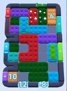 Color Block Jam nivel 605 / 1527: captura del tablero