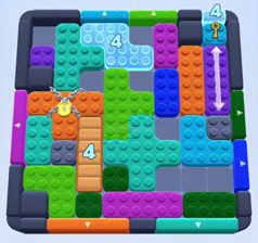 Color Block Jam Level: Screenshot des Spielfelds