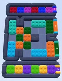 Color Block Jam nivel 404: captura del tablero
