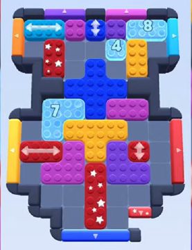 Color Block Jam fase 210: print do tabuleiro