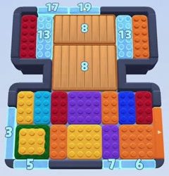 Color Block Jam Level: Screenshot des Spielfelds