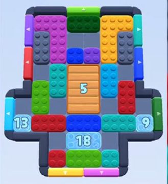 Color Block Jam 레벨 354 / 449 / 748: 보드 스크린샷