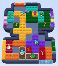 Color Block Jam Level 1637 / 2548: Screenshot des Spielfelds