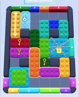 Color Block Jam Level 56: Screenshot des Spielfelds