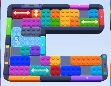 Color Block Jam Level 428: Screenshot des Spielfelds