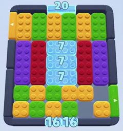 Color Block Jam Level: Screenshot des Spielfelds