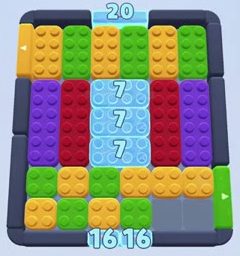 Color Block Jam Level: Screenshot des Spielfelds