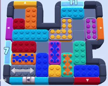 Color Block Jam level 1109: screenshot of the board