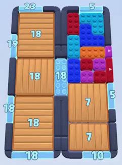 Color Block Jam level 175: screenshot of the board