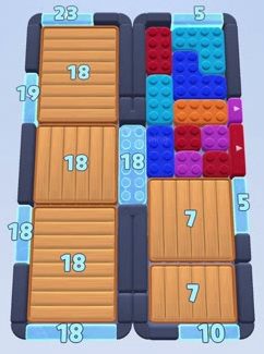 Color Block Jam level 175: screenshot of the board