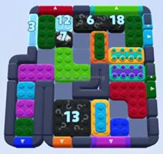 Color Block Jam Level 1207: Screenshot des Spielfelds