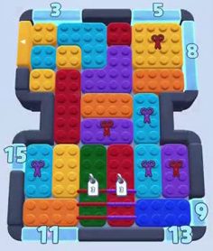 Color Block Jam Level 177: Screenshot des Spielfelds