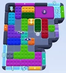 Color Block Jam Level 1410 / 1408 / 1409 / 1411: Screenshot des Spielfelds
