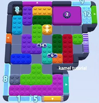 Color Block Jam Level 1410: Screenshot des Spielfelds