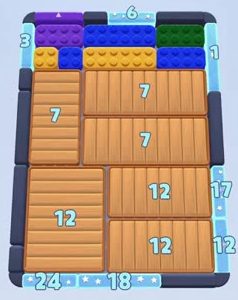 Color Block Jam Level: Screenshot des Spielfelds