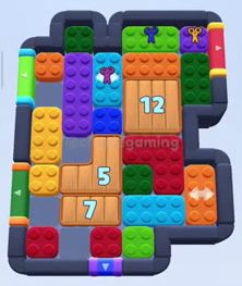 Color Block Jam Level 424 / 818 / 1318: Screenshot des Spielfelds