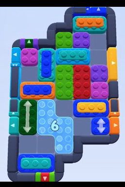 Color Block Jam Level 633: Screenshot des Spielfelds