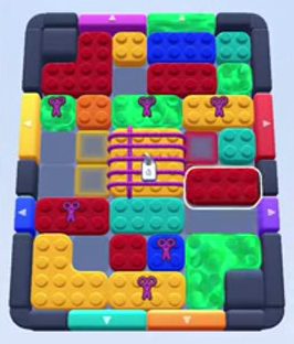 Color Block Jam fase 122: print do tabuleiro