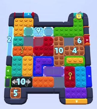 Color Block Jam Level 1457 / 1460: Screenshot des Spielfelds