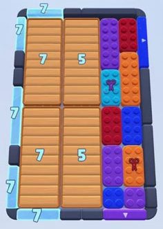 Color Block Jam Level: Screenshot des Spielfelds