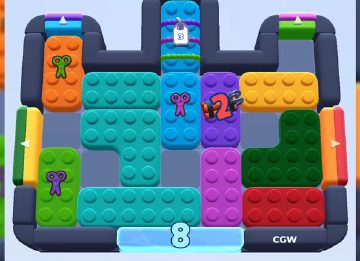 Color Block Jam Level 1761: Screenshot des Spielfelds