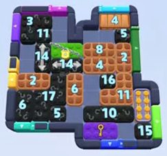 Color Block Jam ステージ 1542 / 2452：盤面のスクリーンショット