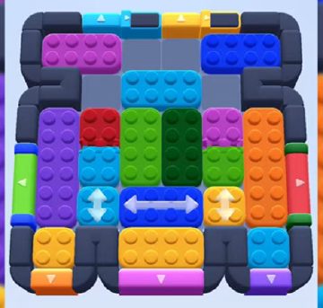 Color Block Jam Level 692 / 1652: Screenshot des Spielfelds