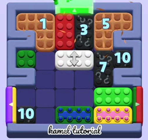 Color Block Jam level 1833: screenshot of the board