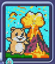 Pixel Flow level 1418: screenshot of the board