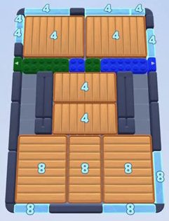 Color Block Jam Level: Screenshot des Spielfelds