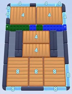 Color Block Jam level 194: screenshot of the board