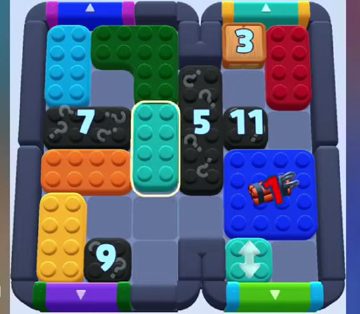 Color Block Jam fase 894: print do tabuleiro