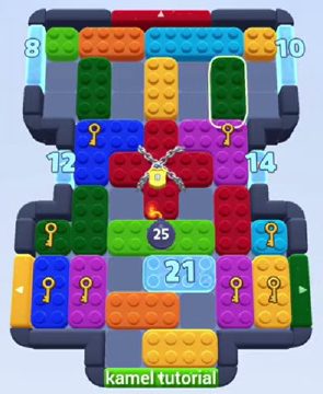 Color Block Jam Level 344 / 738: Screenshot des Spielfelds
