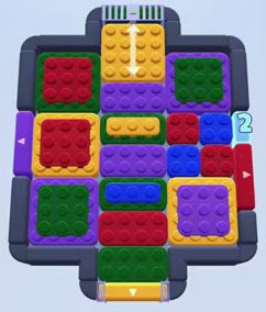 Color Block Jam Level: Screenshot des Spielfelds
