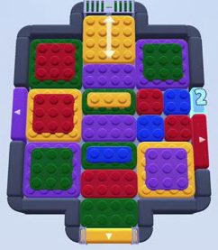 Color Block Jam уровень 159: скриншот поля