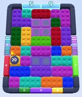 Color Block Jam level 179: screenshot of the board