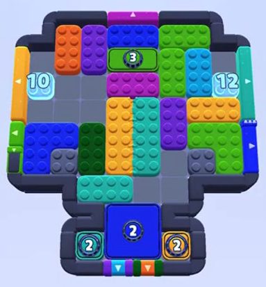 Color Block Jam 레벨 1419 / 1422: 보드 스크린샷