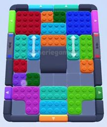 Color Block Jam Level: Screenshot des Spielfelds