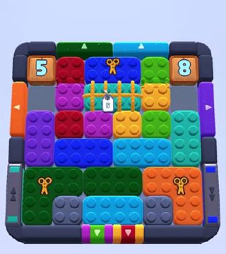 Color Block Jam Level 1210 / 1214: Screenshot des Spielfelds