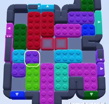 Color Block Jam Level 593 / 1515: Screenshot des Spielfelds