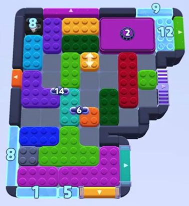Color Block Jam 1408 / 1409 / 1410 / 1411. bölüm: tahtanın ekran görüntüsü