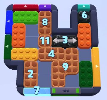 Color Block Jam Level 1094: Screenshot des Spielfelds