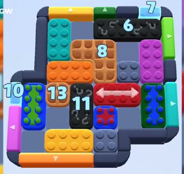 Color Block Jam Level 1068 / 1977: Screenshot des Spielfelds