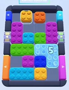 Color Block Jam Level 67: Screenshot des Spielfelds