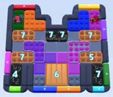 Color Block Jam nivel 1456 / 2366: captura del tablero