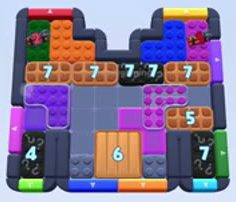 Color Block Jam Level: Screenshot des Spielfelds