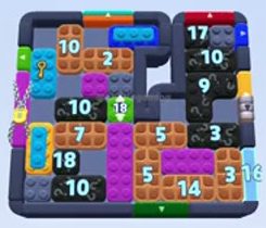 Color Block Jam Level: Screenshot des Spielfelds