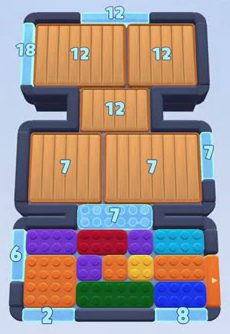 Color Block Jam ステージ 85：盤面のスクリーンショット